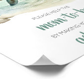 Sea Turtle Baby Shower Envelope Station Poster (Ecke)