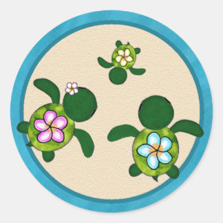 Sea TURTLE Baby Shower (Honu) 032B Siegel Sticker