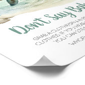 Sea Turtle Baby Shower Say Baby nicht Poster (Ecke)