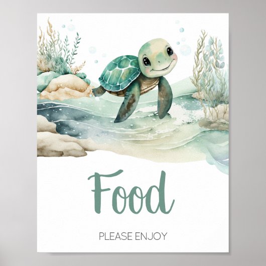 Sea Turtle Baby Showfood Poster (Vorne)
