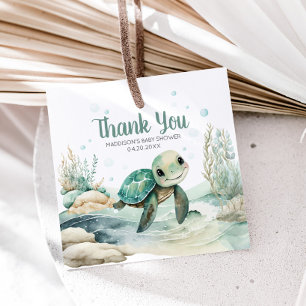 Sea Turtle Baby Showplatz Geschenkanhänger