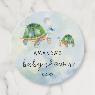 Sea Turtle - Babydusche Geschenkanhänger