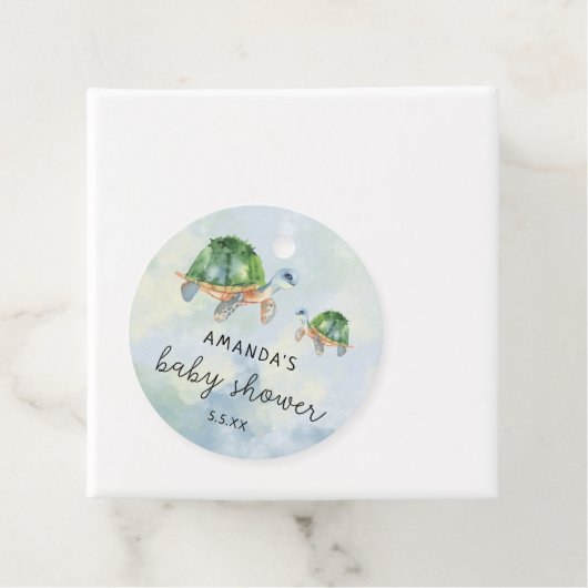 Sea Turtle - Babydusche Geschenkanhänger (Beispiel)