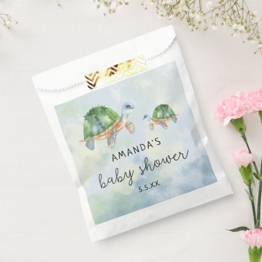 Sea Turtle - Babydusche Geschenktütchen (Versiegelt)