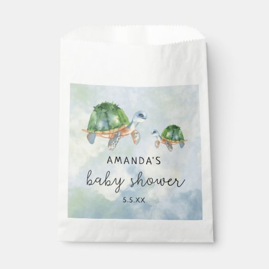 Sea Turtle - Babydusche Geschenktütchen (Vorderseite)