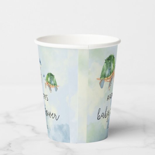 Sea Turtle - Babydusche Pappbecher (Rechts)