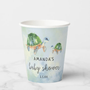 Sea Turtle - Babydusche Pappbecher