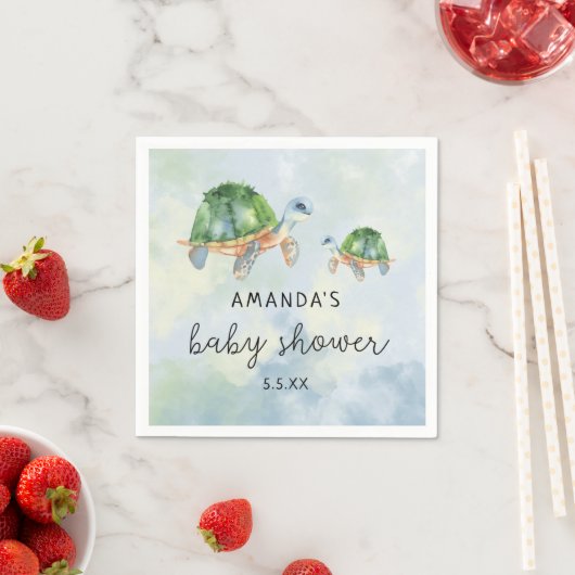 Sea Turtle - Babydusche Serviette (Beispiel)