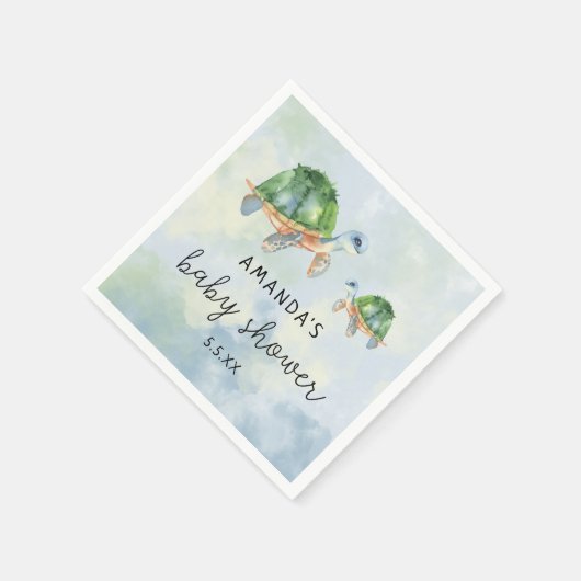 Sea Turtle - Babydusche Serviette (Ecke)