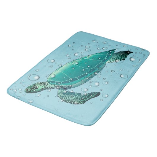 Sea Turtle Bath Matt Badematte (Schrägansicht)