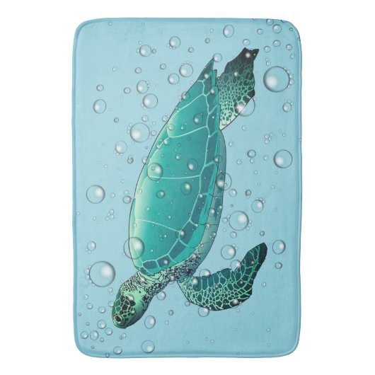Sea Turtle Bath Matt Badematte (Vorderseite Vertikal)
