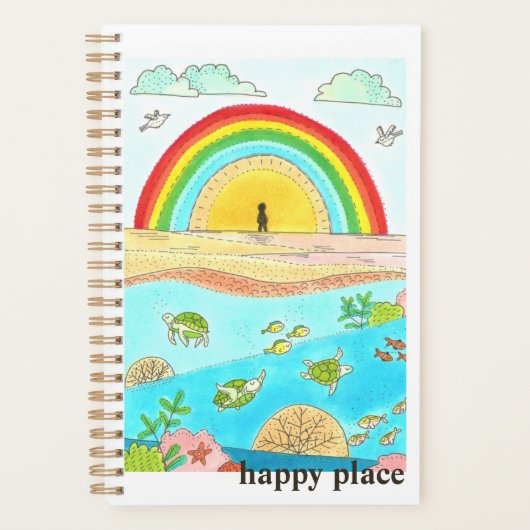 Sea Turtle Beach Adventure Happy Place Planer (Vorderseite)