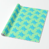 Sea Turtle Beach Coastle Wrapping Paper Geschenkpapier (Ungerollt)