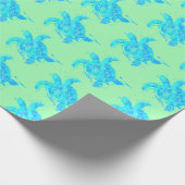 Sea Turtle Beach Coastle Wrapping Paper Geschenkpapier (Ecke)