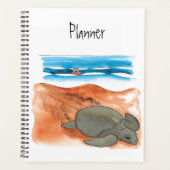 Sea Turtle Beach Fun farbenfroh Planer (Vorderseite)