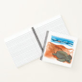 Sea Turtle Beach Fun farbenfroher Platz Notizblock (Innenseite)