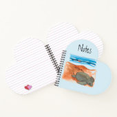 Sea Turtle Beach Fun Farbiges Herz Notizblock (Innenseite)