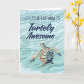 Sea Turtle Beach Lover Geburtstagskarte Karte (Gelbe Blume)