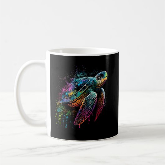 Sea Turtle Beach Lover Ocean Animal Graphic Novelt Kaffeetasse (Links)