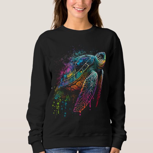 Sea Turtle Beach Lover Ocean Animal Graphic Novelt Sweatshirt (Vorderseite)