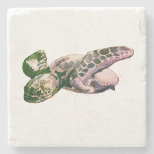 Sea Turtle Beach Marmor Stone Untersetzer