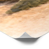 Sea Turtle Beach  Poster (Ecke)