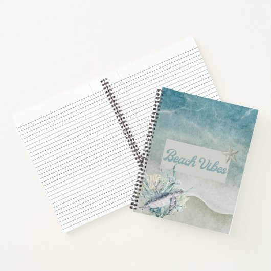 Sea Turtle Beach Theme Spiral Notebook Notizblock (Innenseite)