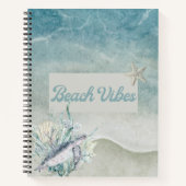 Sea Turtle Beach Theme Spiral Notebook Notizblock (Vorderseite)