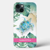 Sea Turtle Beachy Custom Phone Case (Rückseite)