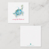 Sea Turtle Beachy Mini Weihnachten Mitteilungskarte (Vorne/Hinten)