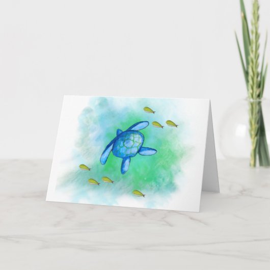 Sea Turtle Birthday Card Karte (Vorderseite)