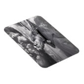 Sea Turtle Black and White Art flexibel Magnet (Rechte Seite)