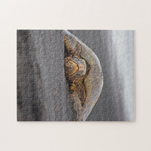 Sea Turtle - Black Sand Beach - Hawaii Puzzle (Horizontal)
