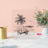 Sea Turtle Blue Camouflage Acrylschild (Hochzeit)