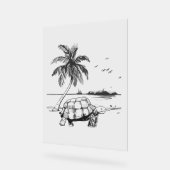 Sea Turtle Blue Camouflage Acrylschild (Winkel)
