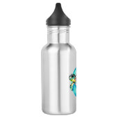 Sea Turtle Blue Circle Watercolor Edelstahlflasche (Links)