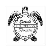 Sea Turtle Bly View Name Rücksendeadresse Gummistempel (Prägung)