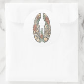 Sea Turtle Botanical Track Nature Sticker (Tasche)