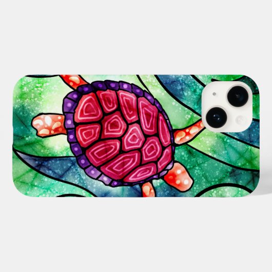 Sea Turtle Bright Tropical Case-Mate iPhone Hülle (Rückseite (Horizontal))