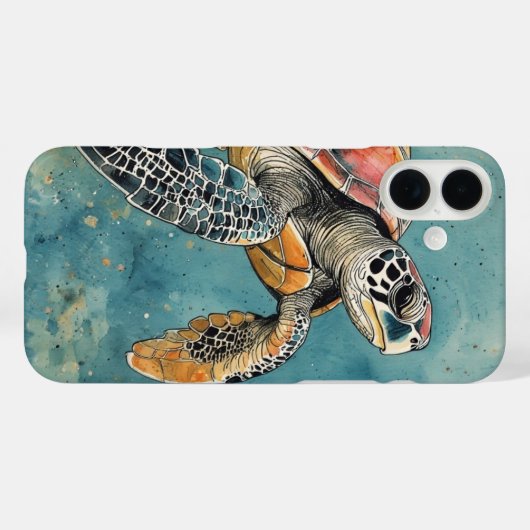 Sea Turtle Case-Mate iPhone Hülle (Rückseite (Horizontal))