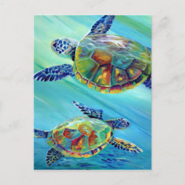 Sea Turtle Celebration Postcard Postkarte