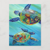 Sea Turtle Celebration Postcard Postkarte (Vorderseite)