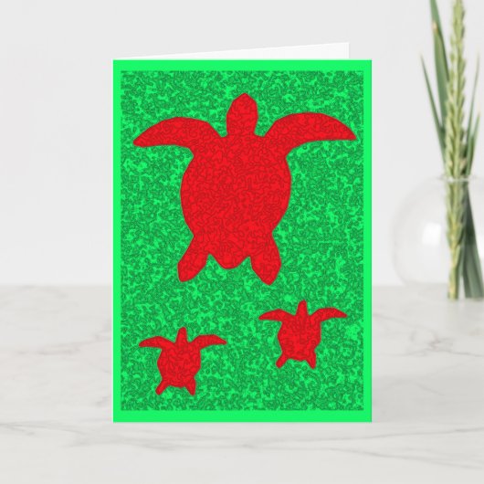 Sea Turtle Christmas Card Feiertagskarte (Vorderseite)