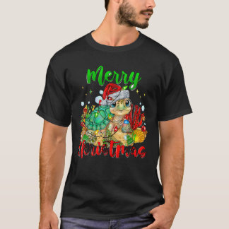 Sea Turtle Christmas Lights Funny Mercury Weihnach T-Shirt