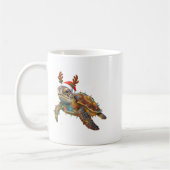 Sea Turtle Christmas Lights Funny Santa Hat Men Wo Kaffeetasse (Links)