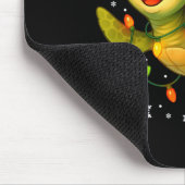 Sea Turtle Christmas Lights Funny Santa Hat Merry Mousepad (Ecke)