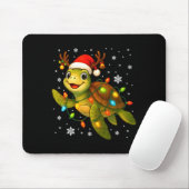 Sea Turtle Christmas Lights Funny Santa Hat Merry Mousepad (Mit Mouse)