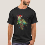 Sea Turtle Christmas Lights Funny Santa Hat Merry  T-Shirt<br><div class="desc">Sea Turtle Christmas Lights Funny Santa Hat Merry Christmas</div>