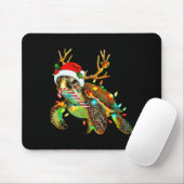 Sea Turtle Christmas Lights Santa Hat Merry Christ Mousepad (Mit Mouse)