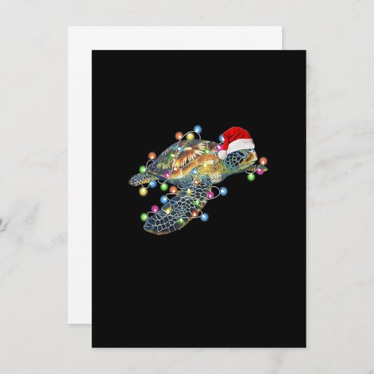 Sea Turtle Christmas Lights Tree Sea Turtle Einladung (Vorne/Hinten)
